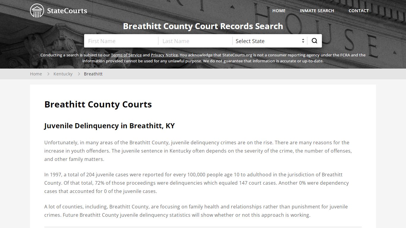 Breathitt County, KY Courts - Records & Cases - StateCourts